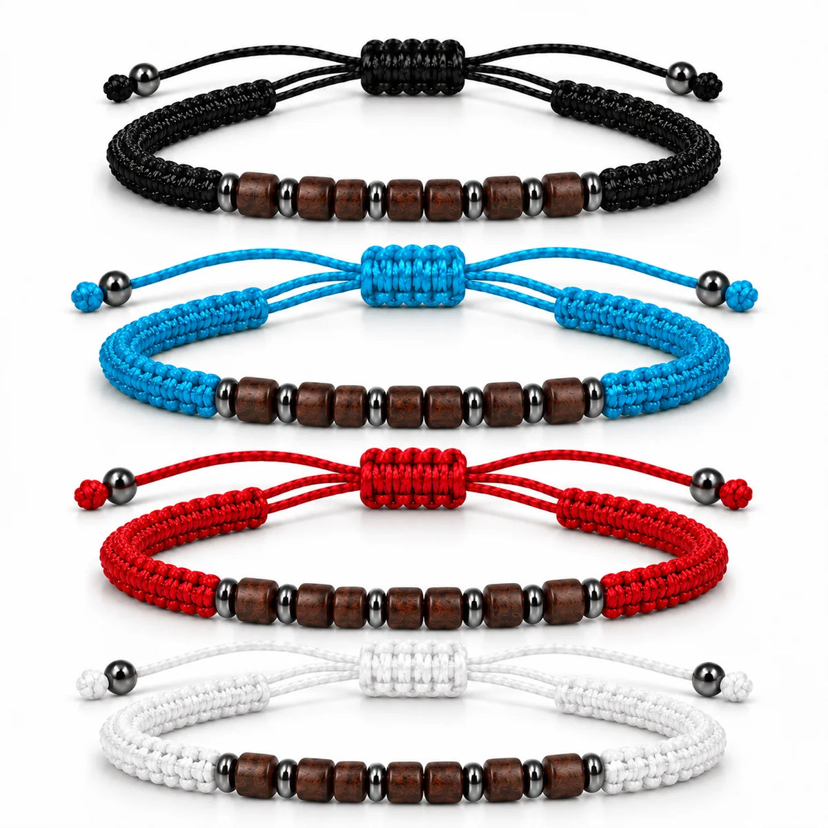 Thick Wood Morse Code Customizable Bracelet