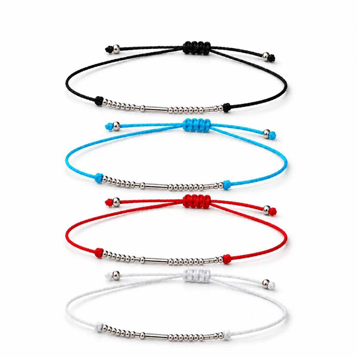 Thin Silver Morse Customizable Bracelet