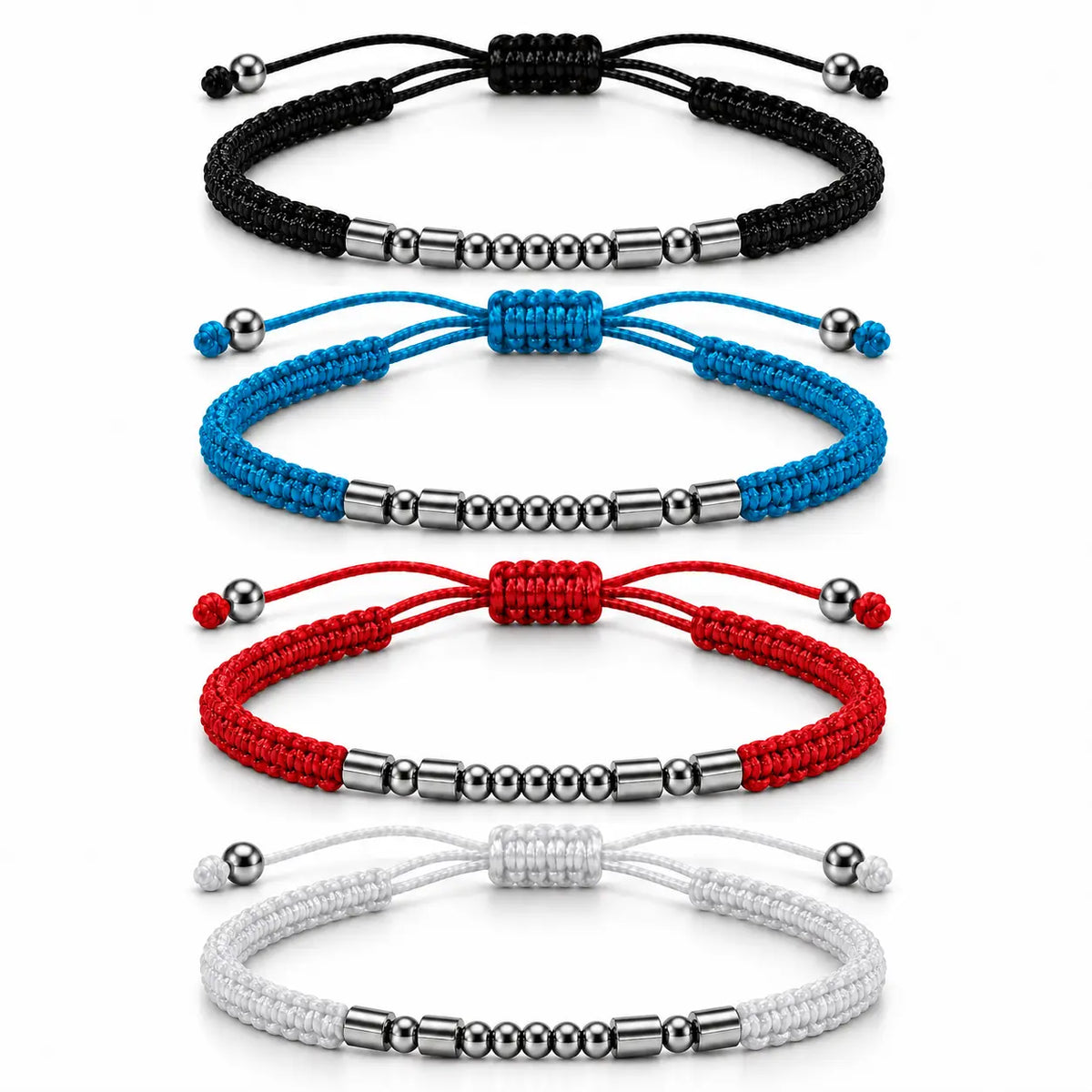 Thick Silver Morse Code Bracelet