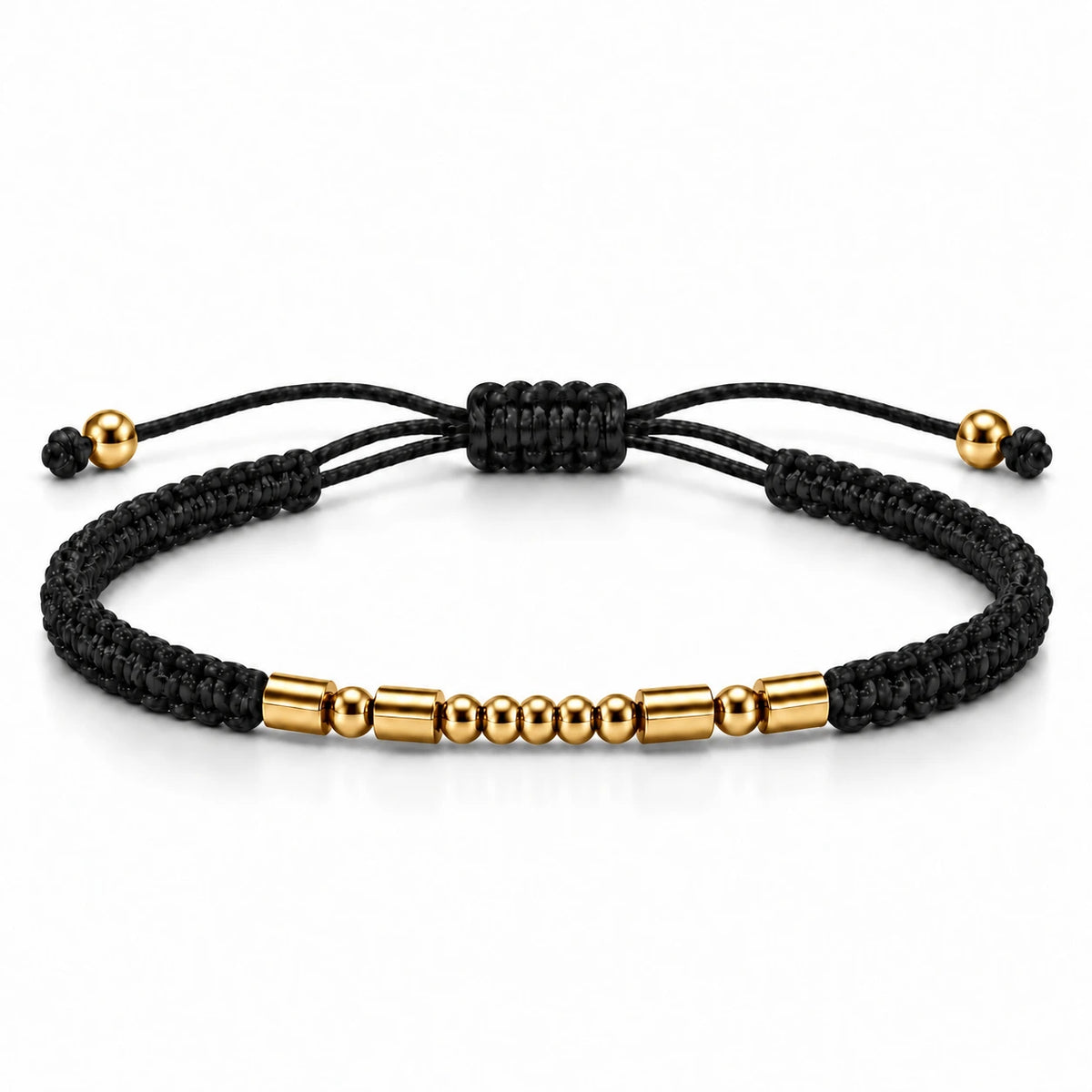 Thick Gold Morse Code Bracelet
